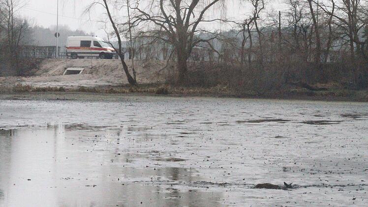 Die Feuerwehr wollte in Dechsendorf ein Reh aus dem Weiher retten. Foto: Michael Busch