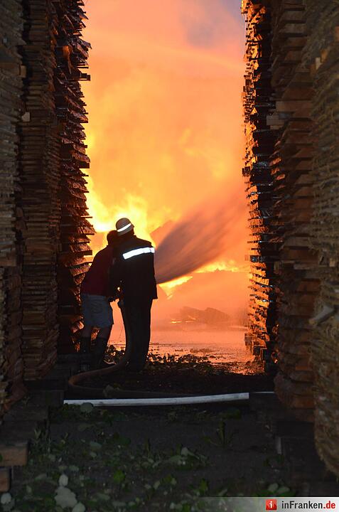 Brand im Sägewerk Untererthal