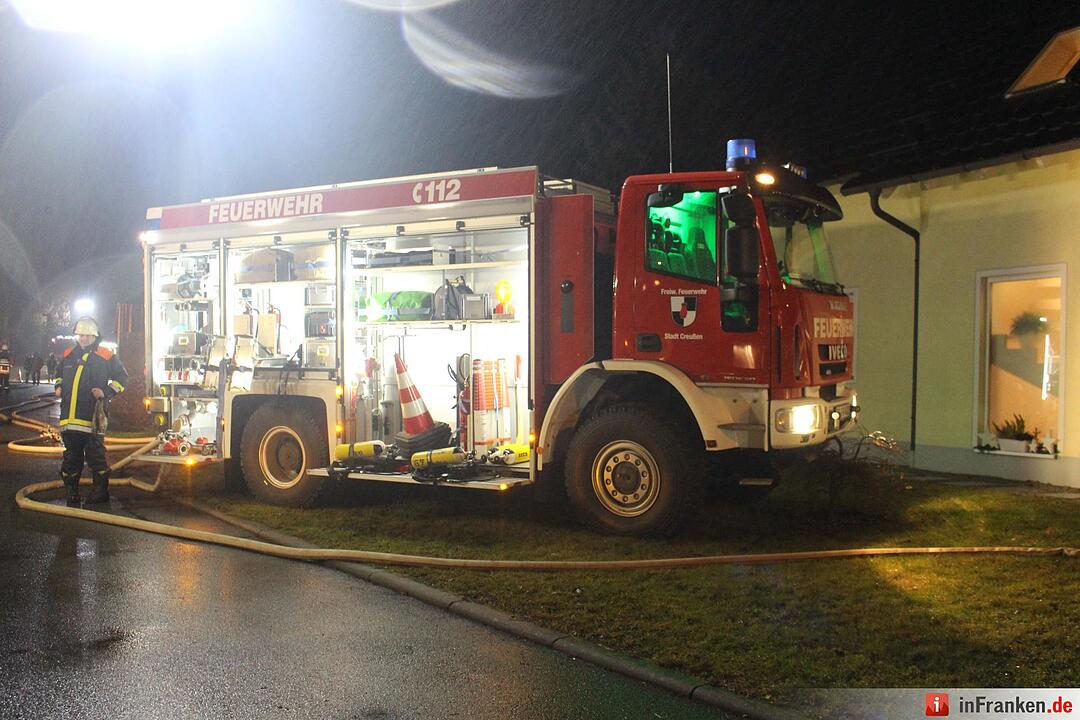 Brand eines Einfamilienhauses in Engelmannsreuth