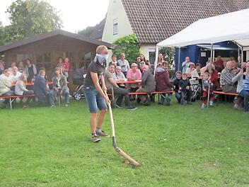 Eric Märkl beim entscheidenden Schlag Foto: privat