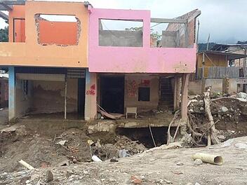 Ein Bild der Verwüstung - die Stadt Mocoa nach der Schlammlawine. Foto: privat