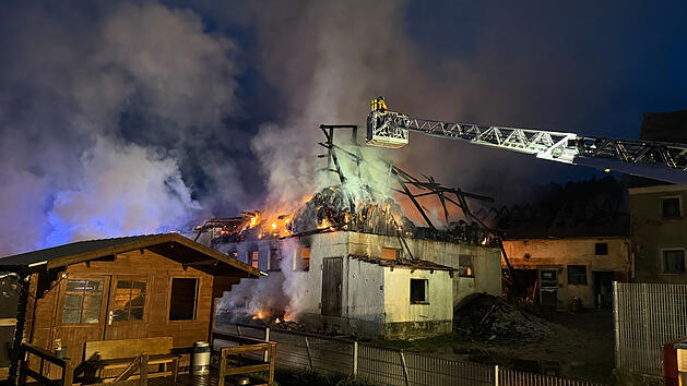 Brand auf Bauernhof