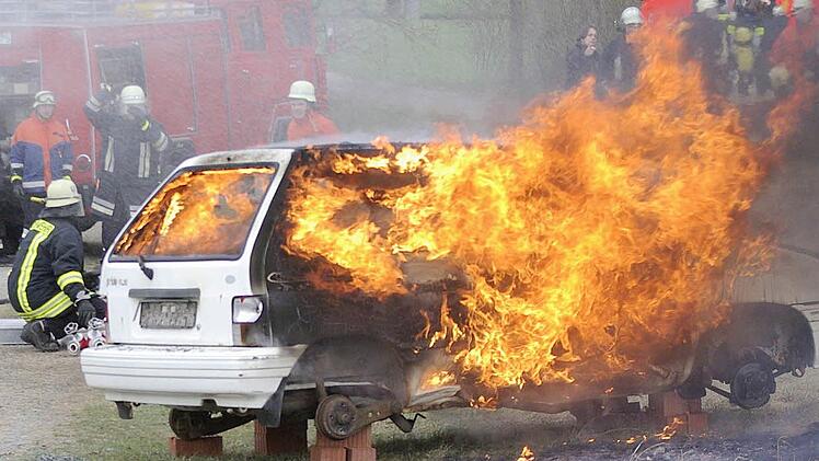 Am Bamberger Weidendamm brannte am Donnerstag ein Auto.Symbolbild: Winfried Ehling