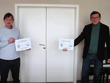 Eigeninitiative und kreative Ideen finden jetzt auch in Hammelburg finanzielle Unterstützung durch das Regionalbudget der Allianz Fränkisches Saaletal. Allianz-Vorsitzender Armin Warmuth (rechts) und Allianz-Manager Holger Becker (links) freuen sich auf Bewerbungen, die noch bis Ende Februar möglich sind. Foto: Winfried Ehling