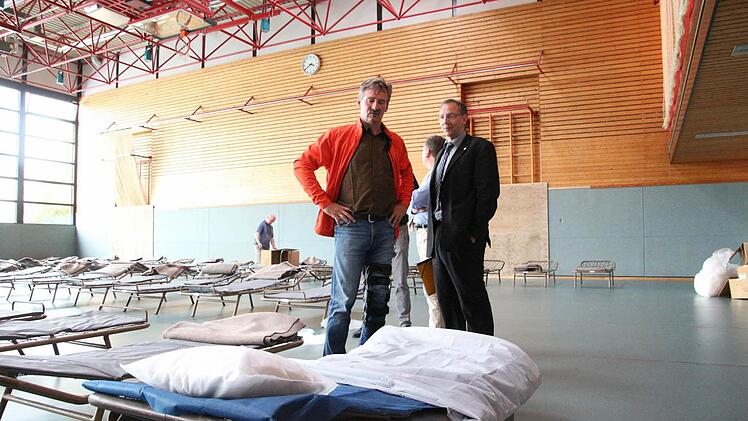 Ein Musterbett wurde bezogen - als Anschauungsobjekt für die Ankömmlinge.