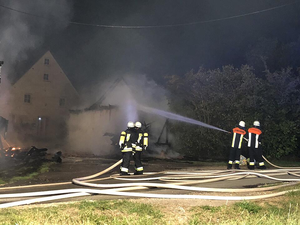 Scheune im Nürnberger Land komplett abgebrannt