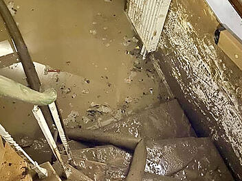 Hochwasser in Obertheres