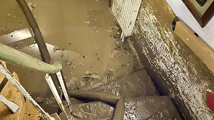 Hochwasser in Obertheres