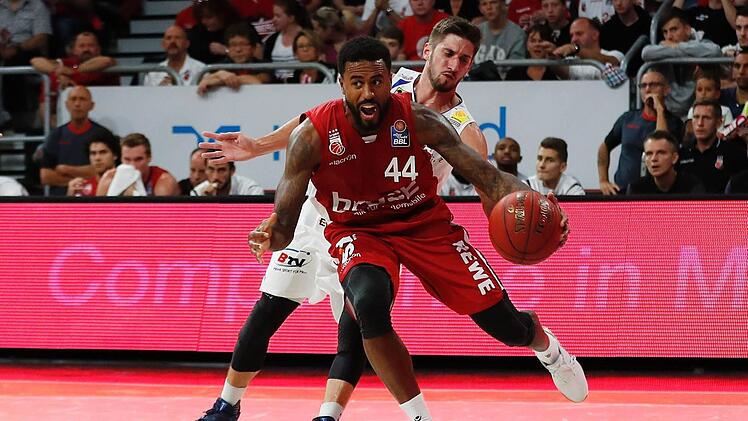 Der Bamberger Neuzugang Bryce Taylor traf beim Testspielsieg &uuml;ber Swans Gmunden zwar nur zwei seiner neun W&uuml;rfe, zeigte aber in der Verteidigung eine starke Leistung.sportpress