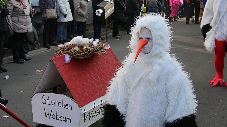 Mitten im Faschingszug in Westheim. Foto: Gerd Schaar