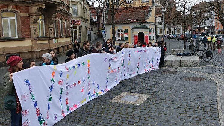 Demonstration in Bamberg am Internationalen Tag gegen Rassismus. Foto: Iryna Zakoretska