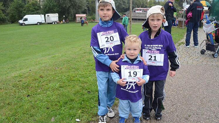 Diese drei Bambini- Brüder freuen sich schon auf den 12. Run of Hope.  Foto: K.- H. Hofmann