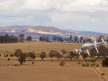 Im australischen Queensland testete Google diese Drohne. Foto: Google, dpa