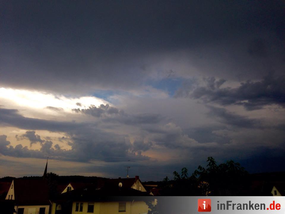 Gewitter in Franken am Mittwoch