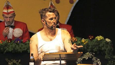 Lokalmatador Michael Schubert bei seinem Auftritt