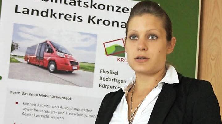 Michaela Morhard vom Landratsamt Kronach kümmert sich um das Mobilitätskonzept.  Foto: Friedwald Schedel