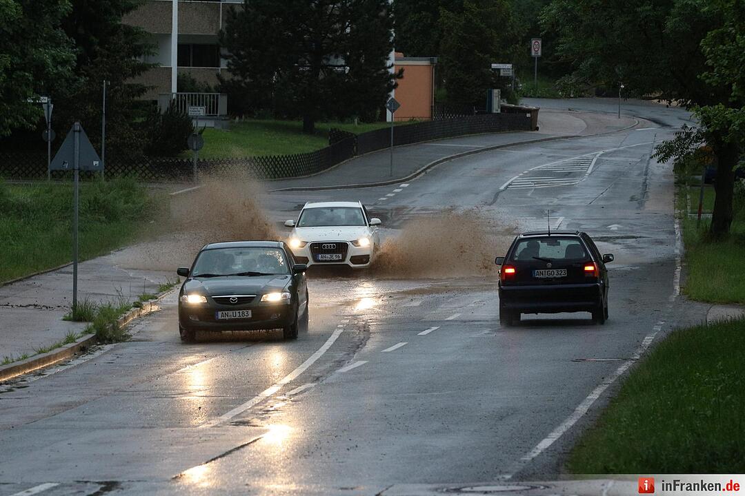 Unwetter über Franken