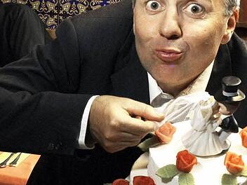 Zwei Dinge, die Harald Rink mag: essen und andere zum Lachen bringen. Foto: privat