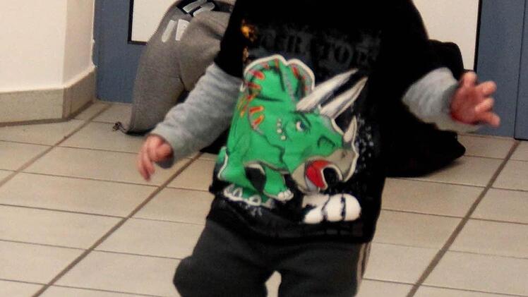 Der kleine Ben trainiert schon fleißig.