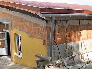 Die Bauarbeiten an der Quarantäne-Station im Lichtenfelser Tierheim machen deutliche Fortschritte.  Foto: Gerda Völk
