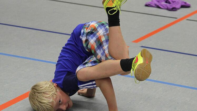 Niklas Wanierke (10) kann den Freeze schon ziemlich gut. Foto: Sonja Adam