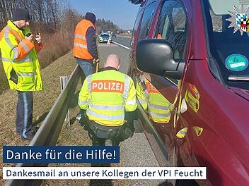 Emotionales Danke nach Panne bei Nürnberg Emotionales Danke nach Panne bei Nürnberg