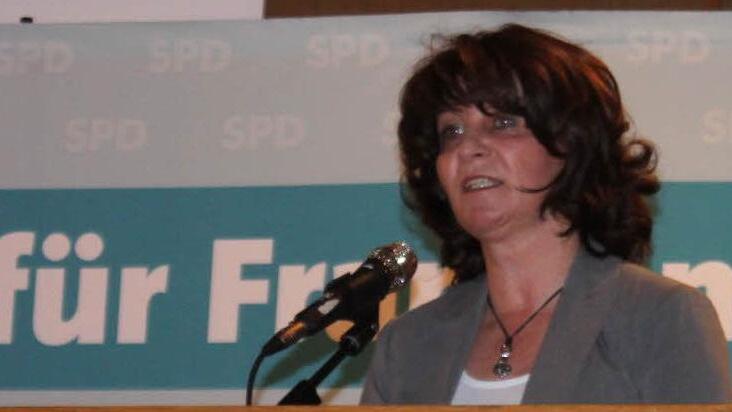 Martina Stamm-Fibich bei der Nominierungsversammlung in Erlangen am vergangenen Freitag.  Foto: Christian Bauriedel