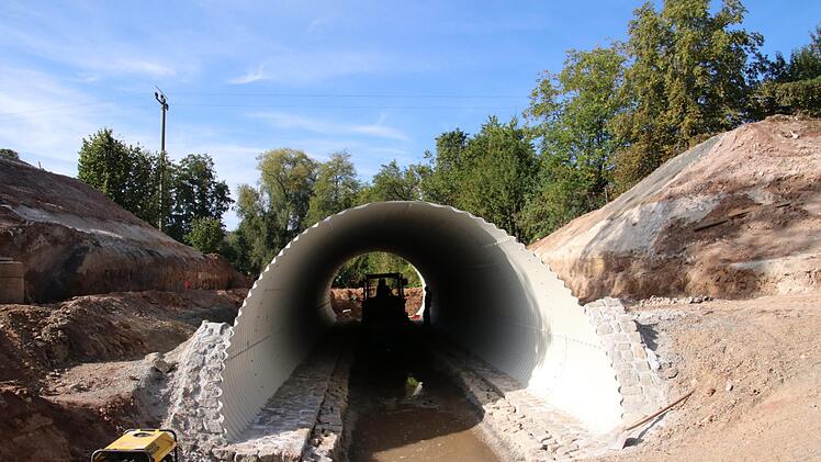 Blick in die Röhre, nachdem sie am 11. September eingebettet war. Helmut Will