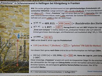 Hinweise auf Freimaurer: Auf der Ausstellungstafel haben die Heimatforscher ihre Erkenntnisse verdeutlicht.