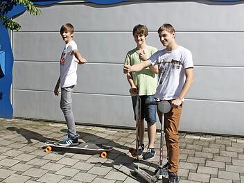 Die Domspatzen Jonas Hertling, Raphael Bauer und Raphael Weigert machn in ihrer Freizeit gern Sport. Foto: Carmen Schwind