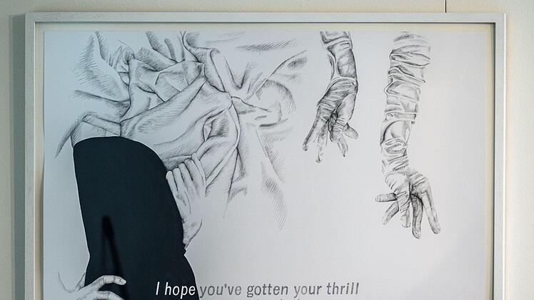 Zeichnungen und eine Installation zeigt Xenia Fink in Coburg. Die Studioausstellung im Kunstverein wird am Samstag eröffnet.Foto: Jochen Berger