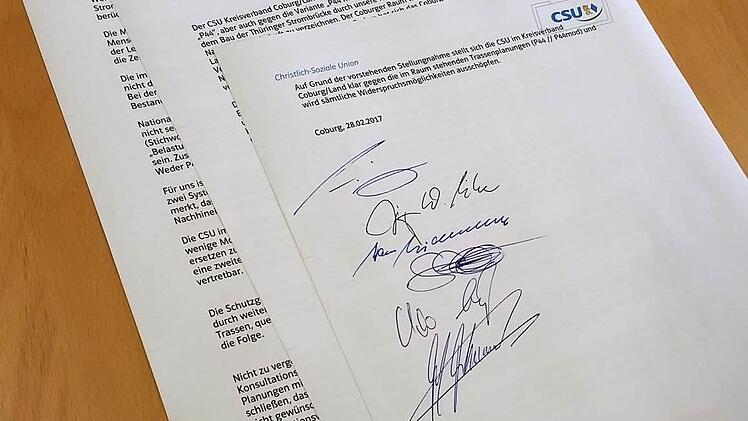 Die Stellungnahme des CSU-Kreisverbands Coburg-Land. Foto: Ulrike Nauer