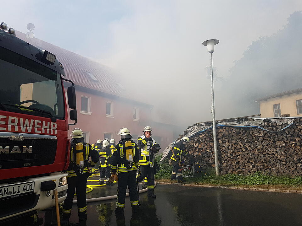 Herpersdorf bei Ansbach: Scheune abgebrannt