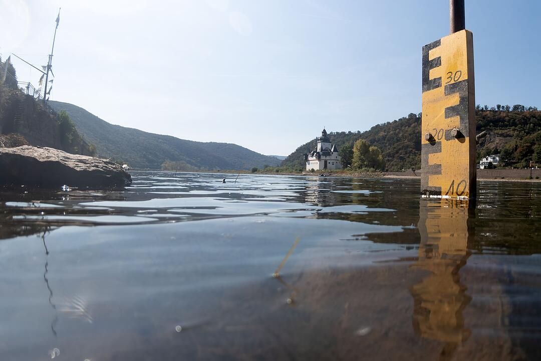 Niedrigwasser am Rhein