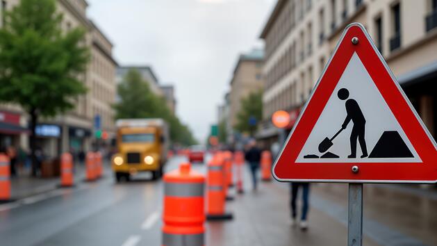 Verkehrszeichen, Baustellenbeschilderung, Verkehr