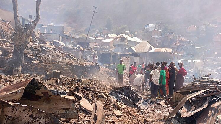 Ein Brand in einer Schule in Bukavu