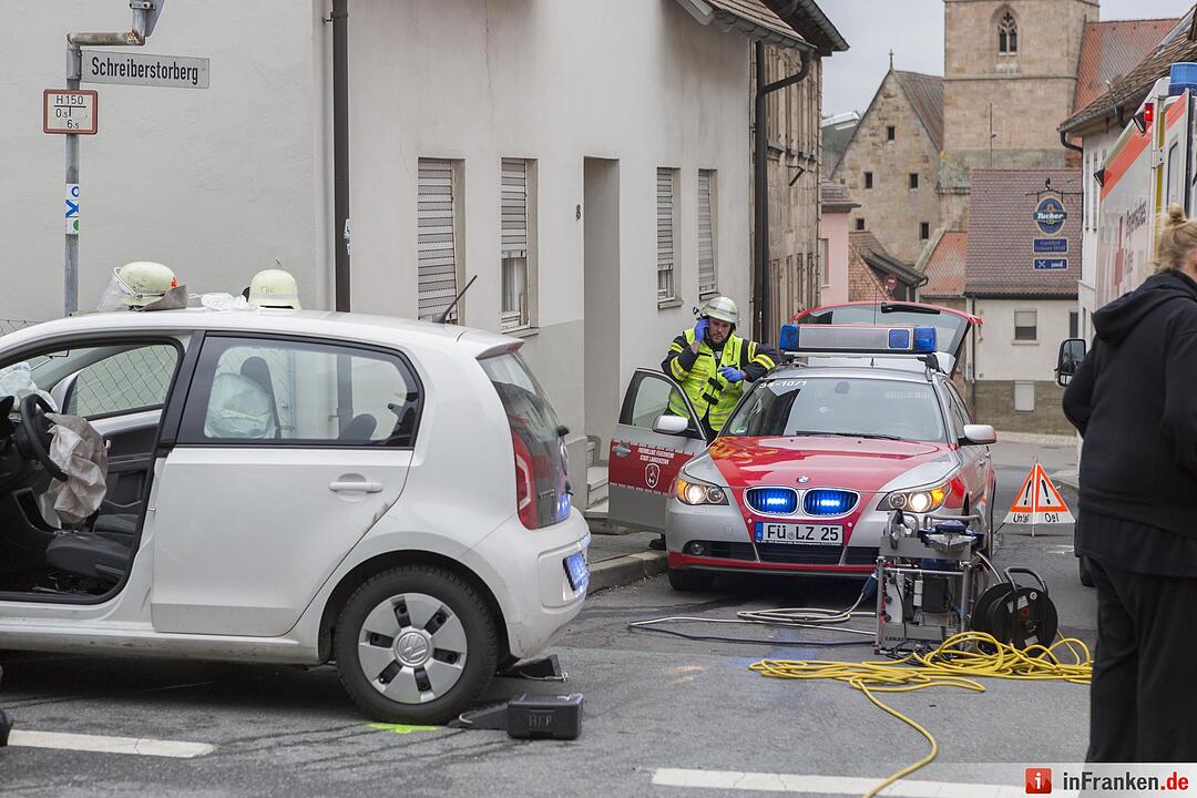 Frau bei Unfall in Langenzenn schwer verletzt