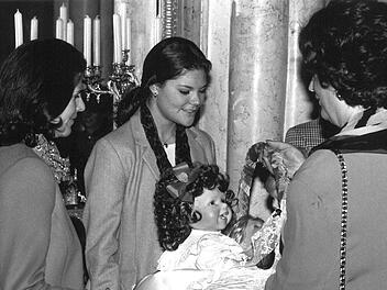 Königin Sylivia und Kronprinzessin Victoria von Schweden zu Besuch in Coburg im Oktober 1995Foto: Tageblatt-Archiv/Klaus Wöhner