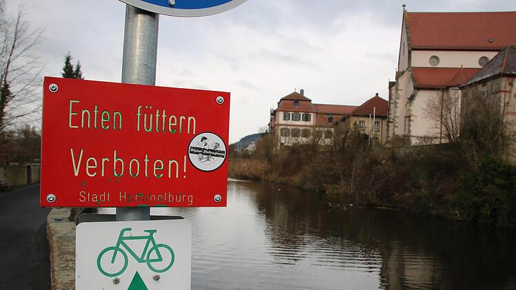 Das Füttern von Fischen und Wasservögeln ist verboten.