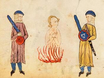 Der grausame Tod durch Verbrennen auf dem Scheiterhaufen hatte f&uuml;r die Inquisition eine besondere Bedeutung: Das Feuer sollte auf das Opfer "reinigend" wirken.