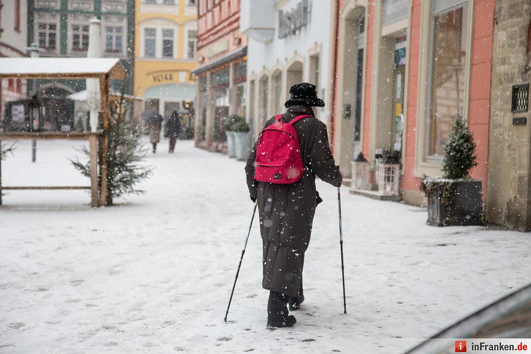 Erster Schneefall im Coburger Land
