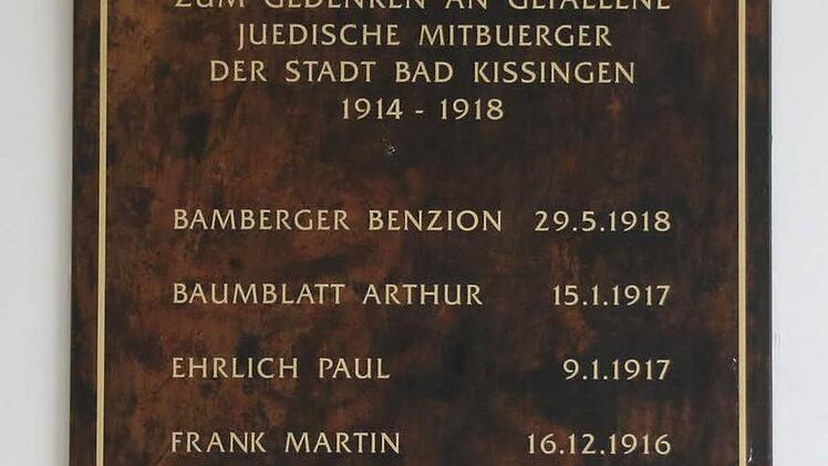 Acht jüdische Bad Kissinger starben als Soldaten im Ersten Weltkrieg. Foto: Ralf Ruppert