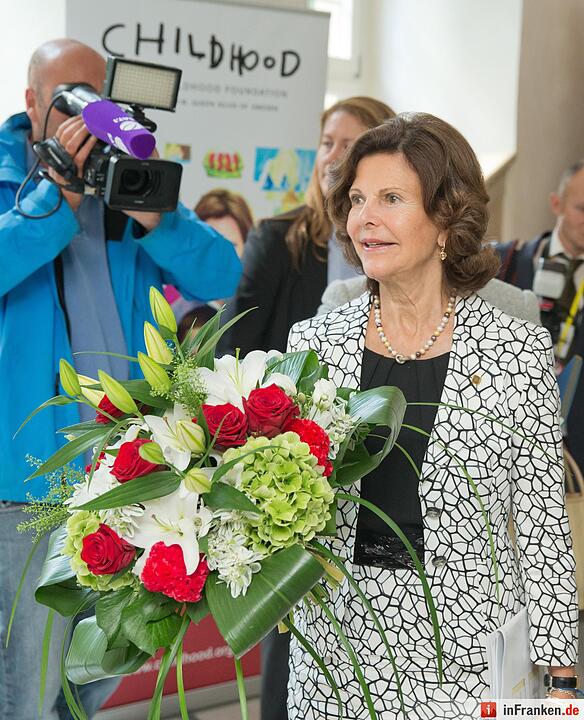 Königin Silvia von Schweden zu Besuch in Würzburg