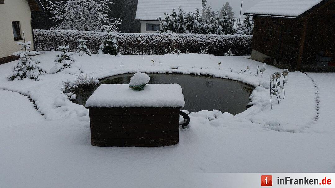 Winter im April 2016 in Franken