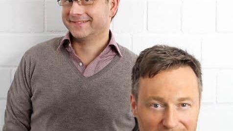 Die Geschäftsführer und Eigentümer der Betreiberfirma des EDEKA Marktes + FAPIO Café im FAPIO Center Seßlach: (vorne: Robert Müller; hinten: Klaus Hammelmann)