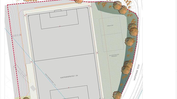 Das Spielfeld wird groß, besteht aus hochwertigen Material und oben drauf kommt Kunstrasen, das senkt die Folgekosten bei der Instandhaltung.Quelle: Ammermann-Döhler-Landschaftsarchitekten