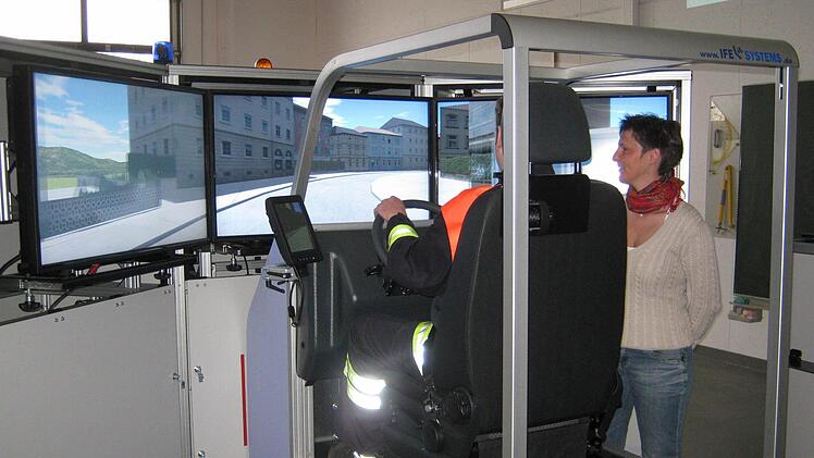 Der Fahrsimulator in voller Größe. Foto: Dieter Grams