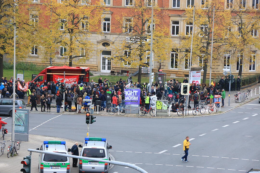 Linke Demo gegen Balkanzentrum Bamberg