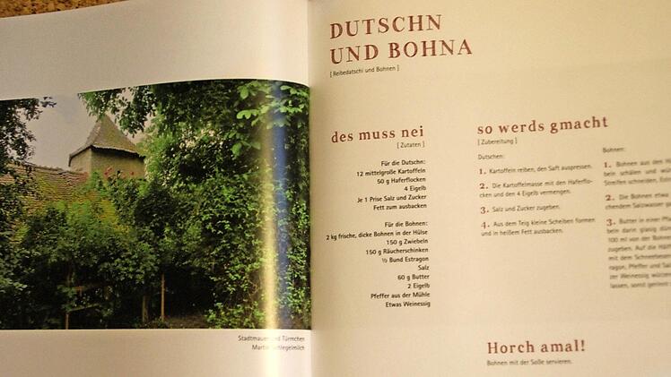 "Man nehme?" im "Zeiler Guck- und Kochbuch" heißt das "Des muss nei" und "so werds gemacht". Fotos: Sabine Weinbeer