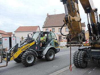 Die Bauarbeiten am Marktplatz Oberthulba beginnen zurzeit. Gerd Schaar